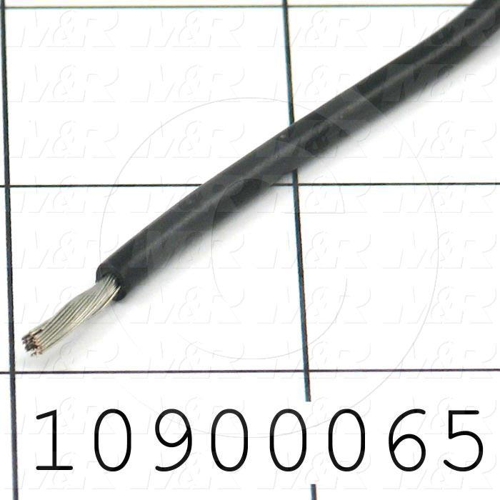 Wire, tfn solid, 14AWG, Black