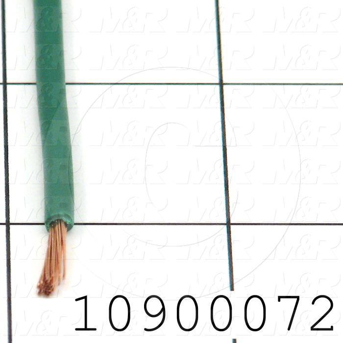 Wire, tfn solid, 14AWG, Green