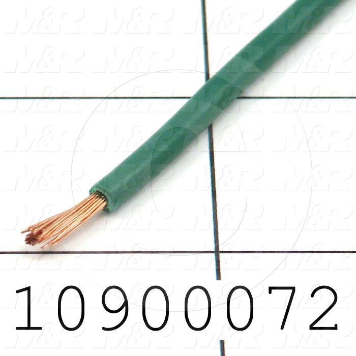 Wire, tfn solid, 14AWG, Green