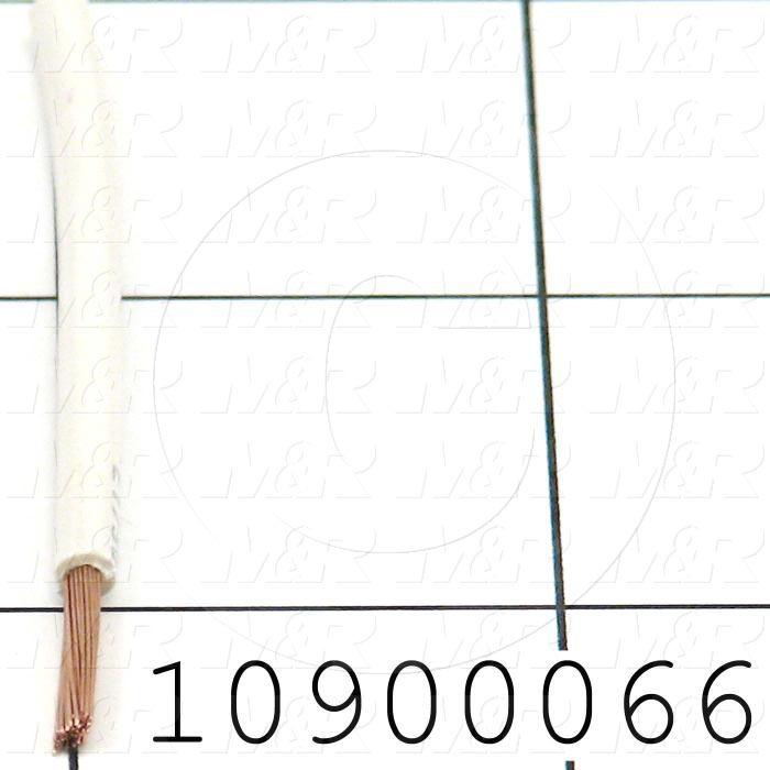 Wire, tfn solid, 14AWG, White
