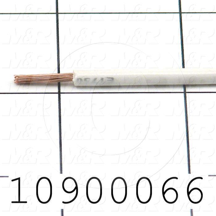 Wire, tfn solid, 14AWG, White