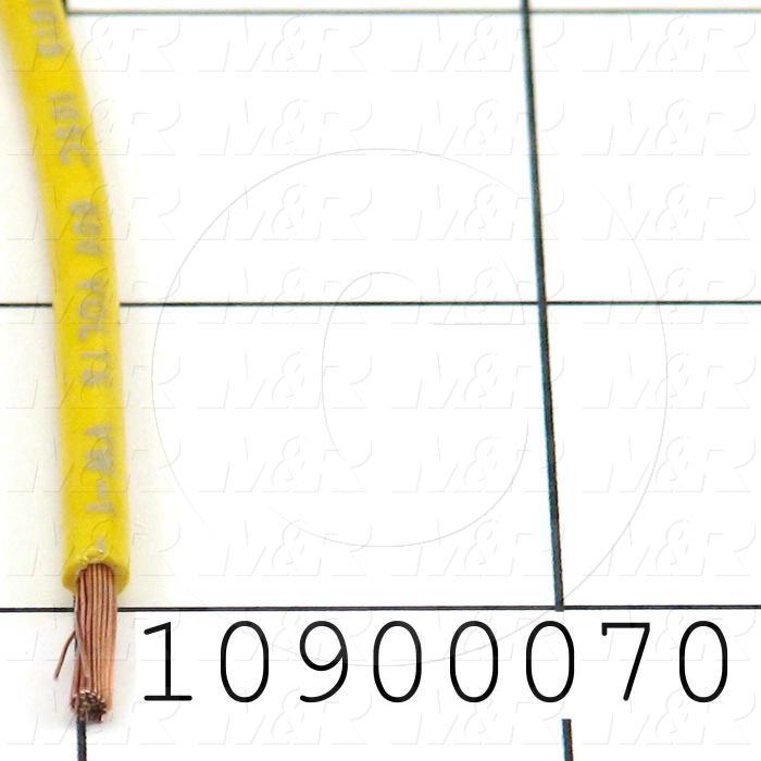 Wire, tfn solid, 14AWG, Yellow