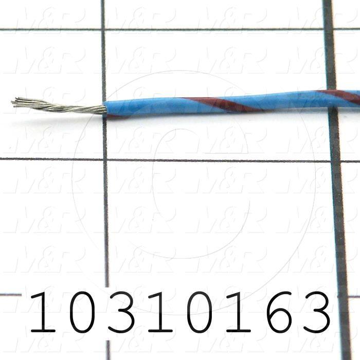 Wire, tfn solid, 20AWG, Blue/Red
