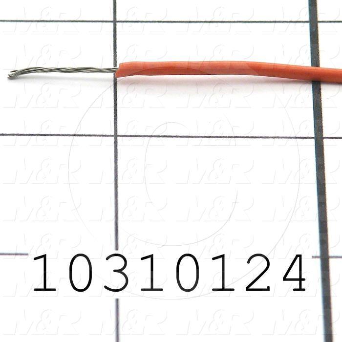 Wire, tfn solid, 20AWG, Orange