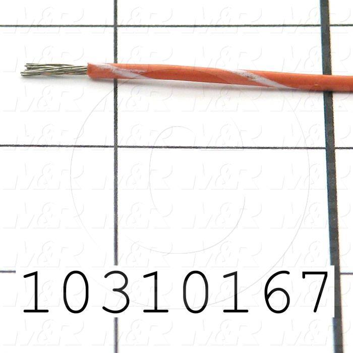 Wire, tfn solid, 20AWG, Orange/White