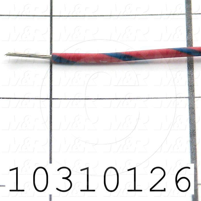 Wire, tfn solid, 20AWG, Red/Blue