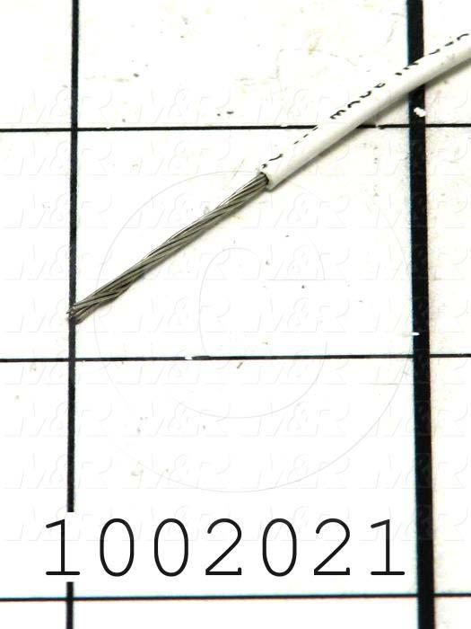 Wire, tfn solid, 20AWG, White