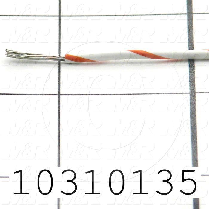 Wire, tfn solid, 20AWG, White/Orange