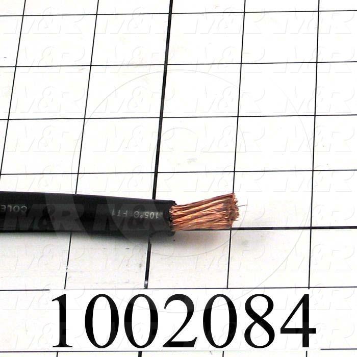 Wire, tfn solid, 2AWG, Black